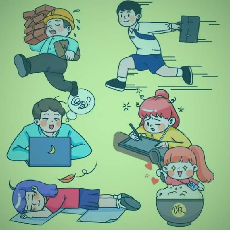 图书馆内两人隔着书架相视而笑，阳光从窗户斜射进来
